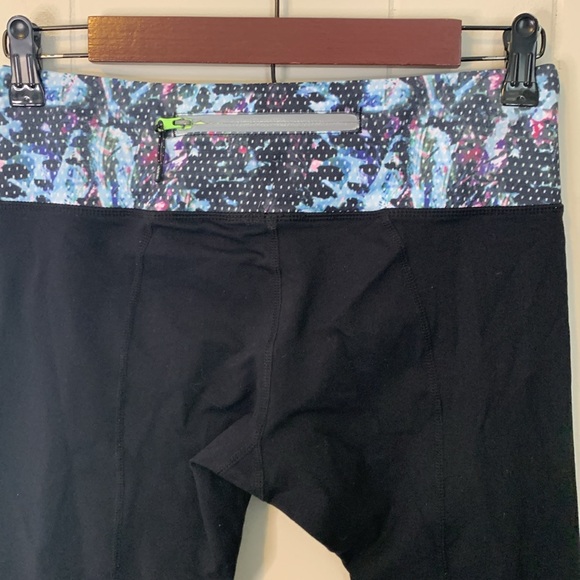 Lululemon Pace Rival Cropped Leggings Floral Sport White Multi / Black Size 4 - Picture 5 of 7